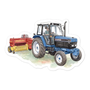Furrow & Fields Ford 6640 SLE Watercolor | Bubble-free stickers Quality Farmers Merch