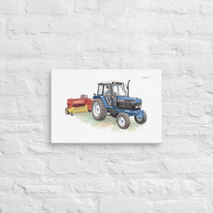 Furrow & Fields Ford 6640 SLE Watercolor | Canvas Quality Farmers Merch