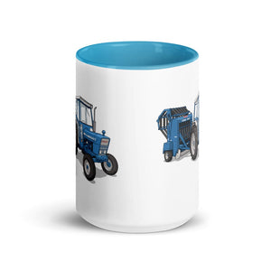 Furrow & Fields Ford 7600 Illustration | 15 oz Mug with Color Inside Quality Farmers Merch