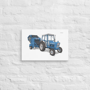Furrow & Fields Ford 7600 Illustration | Canvas Quality Farmers Merch