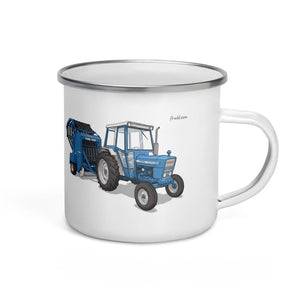Furrow & Fields Ford 7600 Illustration | Enamel Mug Quality Farmers Merch