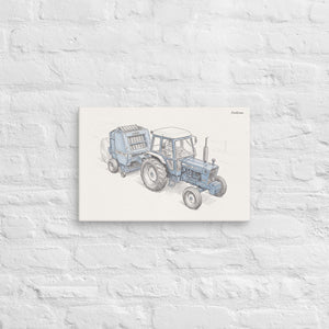 Furrow & Fields Ford 7600 Pencil Sketch | Canvas Quality Farmers Merch