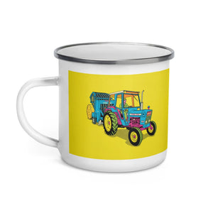 Furrow & Fields Ford 7600 Pop Art | Enamel Mug Quality Farmers Merch