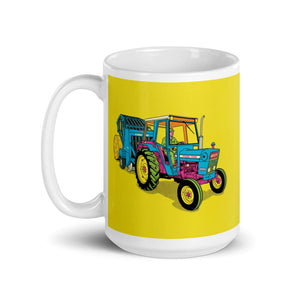 Furrow & Fields Ford 7600 Pop Art | White Glossy Mug Quality Farmers Merch