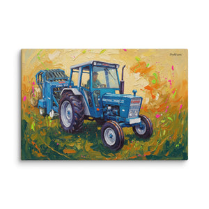 Furrow & Fields Ford 7600 Splash Art | Canvas Quality Farmers Merch