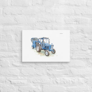 Furrow & Fields Ford 7600 Watercolor | Canvas Quality Farmers Merch
