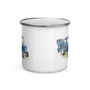 Furrow & Fields Ford 7600 Watercolor | Enamel Mug Quality Farmers Merch