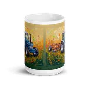 Furrow & Fields Ford 7810 Generation III Splash Art | White Glossy Mug Quality Farmers Merch