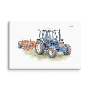 Furrow & Fields Ford 7810 Generation III Watercolor | Canvas Quality Farmers Merch