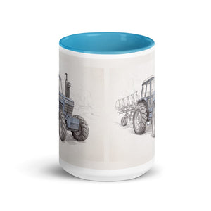 Furrow & Fields Ford 9700 Pencil Sketch | 15 oz Mug with Color Inside Quality Farmers Merch