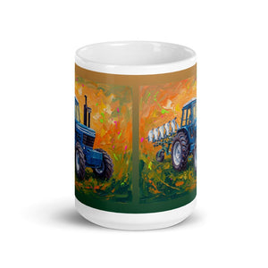 Furrow & Fields Ford 9700 Splash Art | White Glossy Mug Quality Farmers Merch