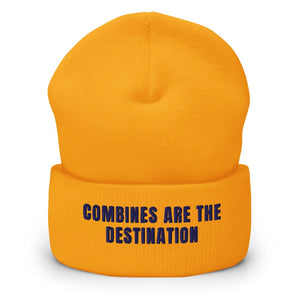 Furrow & Fields Gold Combines Are the Destination | Cuffed Beanie Quality Farmers Merch