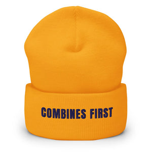 Furrow & Fields Gold Combines First | Cuffed Beanie Quality Farmers Merch