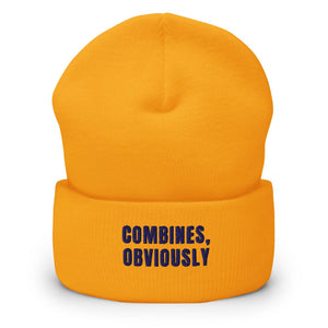 Furrow & Fields Gold Combines, Obviously | Cuffed Beanie Quality Farmers Merch