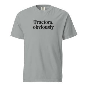 Furrow & Fields Granite / S Tractors, Obviously | Unisex Premium T-shirt Quality Farmers Merch