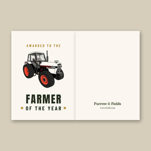 Furrow & Fields Greeting Card Farmer of the Year 1985 Case 1594 Hydra-Shift | Greeting Card Quality Farmers Merch