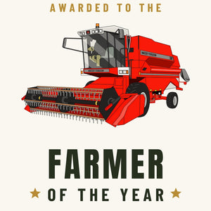 Furrow & Fields Greeting Card Farmer of the Year 1994 Massey Ferguson 32 Combine Harvester | Greeting Card Quality Farmers Merch