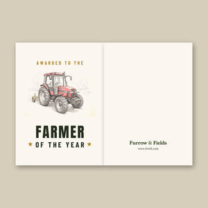 Furrow & Fields Greeting Card Farmer of the Year Case IH 4240 XL Pro Pencil Sketch | Greeting Card Quality Farmers Merch