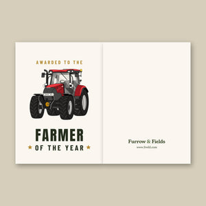 Furrow & Fields Greeting Card Farmer of the Year Case IH Maxxum 145 | Greeting Card Quality Farmers Merch