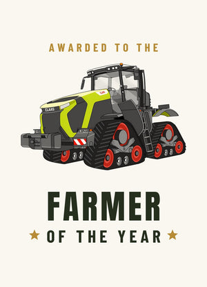 Furrow & Fields Greeting Card Farmer of the Year Claas Terion 12.650 Terra Trac | Greeting Card Quality Farmers Merch