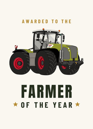 Furrow & Fields Greeting Card Farmer of the Year Claas Xerion 5000 Tractor VC | Greeting Card Quality Farmers Merch