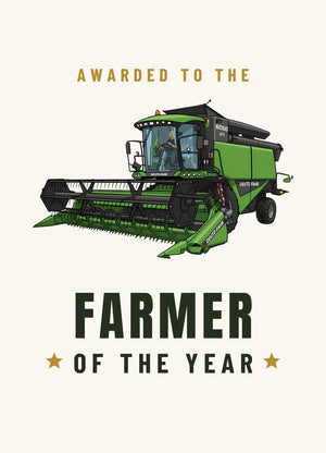 Furrow & Fields Greeting Card Farmer of the Year Deutz-Fahr 6060 HTS Combine | Greeting Card Quality Farmers Merch