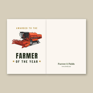 Furrow & Fields Greeting Card Farmer of the Year Deutz-Fahr M1320 | Greeting Card Quality Farmers Merch