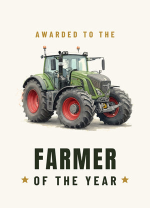 Furrow & Fields Greeting Card Farmer of the Year Fendt 930 Vario S4 Watercolour | Greeting Card Quality Farmers Merch