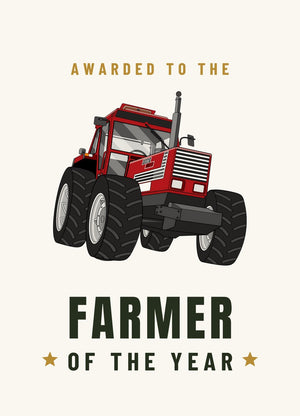 Furrow & Fields Greeting Card Farmer of the Year Fiat 1880 4WD | Greeting Card Quality Farmers Merch