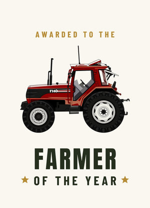 Furrow & Fields Greeting Card Farmer of the Year Fiat F140 Turbo | Greeting Card Quality Farmers Merch