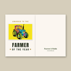 Furrow & Fields Greeting Card Farmer of the Year Ford 5610 Force II Pop Art | Greeting Card Quality Farmers Merch