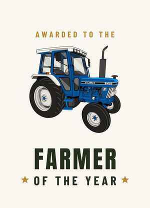 Furrow & Fields Greeting Card Farmer of the Year Ford 6410 2WD | Greeting Card Quality Farmers Merch