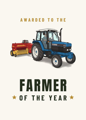 Furrow & Fields Greeting Card Farmer of the Year Ford 6640 SLE | Greeting Card Quality Farmers Merch