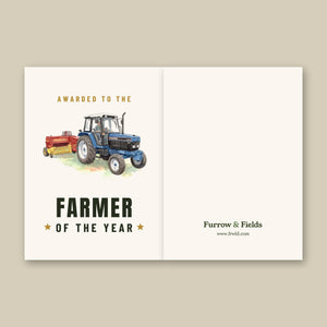 Furrow & Fields Greeting Card Farmer of the Year Ford 6640 SLE Watercolour | Greeting Card Quality Farmers Merch