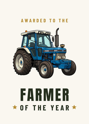 Furrow & Fields Greeting Card Farmer of the Year Ford 6810 2WD | Greeting Card Quality Farmers Merch