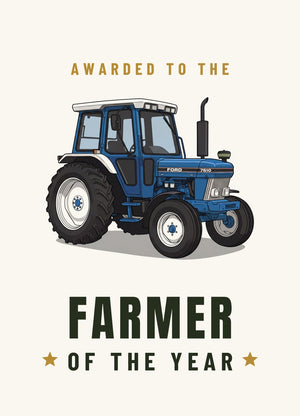 Furrow & Fields Greeting Card Farmer of the Year Ford 7610 | Greeting Card Quality Farmers Merch
