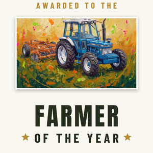 Furrow & Fields Greeting Card Farmer of the Year Ford 7810 Generation III Splash Art | Greeting Card Quality Farmers Merch