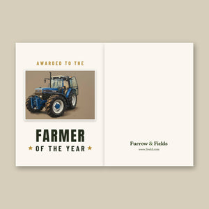 Furrow & Fields Greeting Card Farmer of the Year Ford 7840 Oil Painting | Greeting Card Quality Farmers Merch
