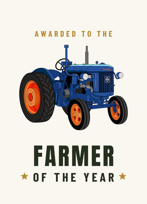 Furrow & Fields Greeting Card Farmer of the Year Fordson E27N L4 | Greeting Card Quality Farmers Merch
