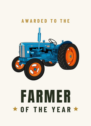 Furrow & Fields Greeting Card Farmer of the Year Fordson Power Major | Greeting Card Quality Farmers Merch