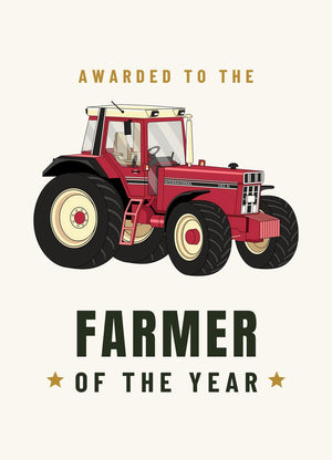 Furrow & Fields Greeting Card Farmer of the Year International 1455 XL | Greeting Card Quality Farmers Merch