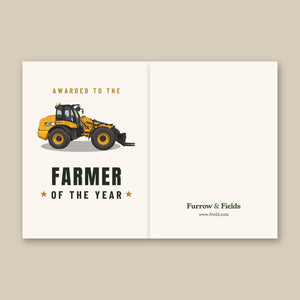Furrow & Fields Greeting Card Farmer of the Year JCB TM420 | Greeting Card Quality Farmers Merch