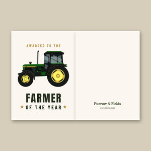 Furrow & Fields Greeting Card Farmer of the Year John Deere 3050 4WD | Greeting Card Quality Farmers Merch