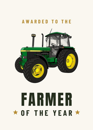Furrow & Fields Greeting Card Farmer of the Year John Deere 3650 | Greeting Card Quality Farmers Merch