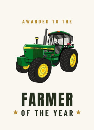 Furrow & Fields Greeting Card Farmer of the Year John Deere 4240 | Greeting Card Quality Farmers Merch