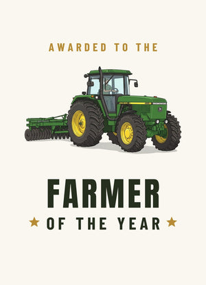 Furrow & Fields Greeting Card Farmer of the Year John Deere 4955 | Greeting Card Quality Farmers Merch