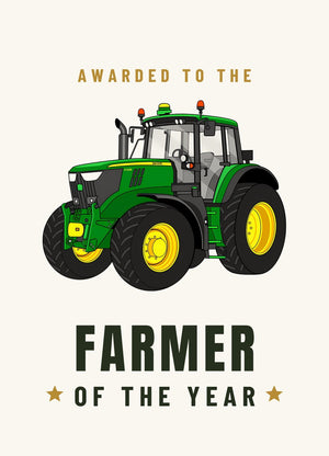 Furrow & Fields Greeting Card Farmer of the Year John Deere 6120 M | Greeting Card Quality Farmers Merch