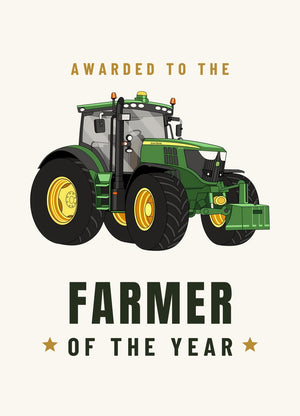 Furrow & Fields Greeting Card Farmer of the Year John Deere 6125 R | Greeting Card Quality Farmers Merch