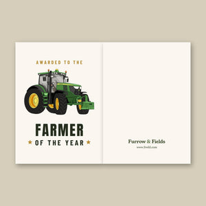 Furrow & Fields Greeting Card Farmer of the Year John Deere 6210 R | Greeting Card Quality Farmers Merch