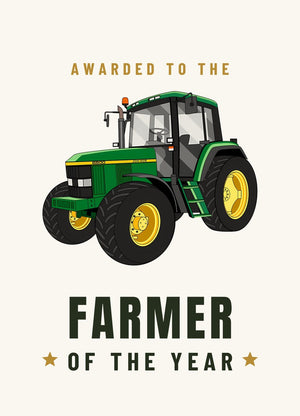 Furrow & Fields Greeting Card Farmer of the Year John Deere 6800 | Greeting Card Quality Farmers Merch